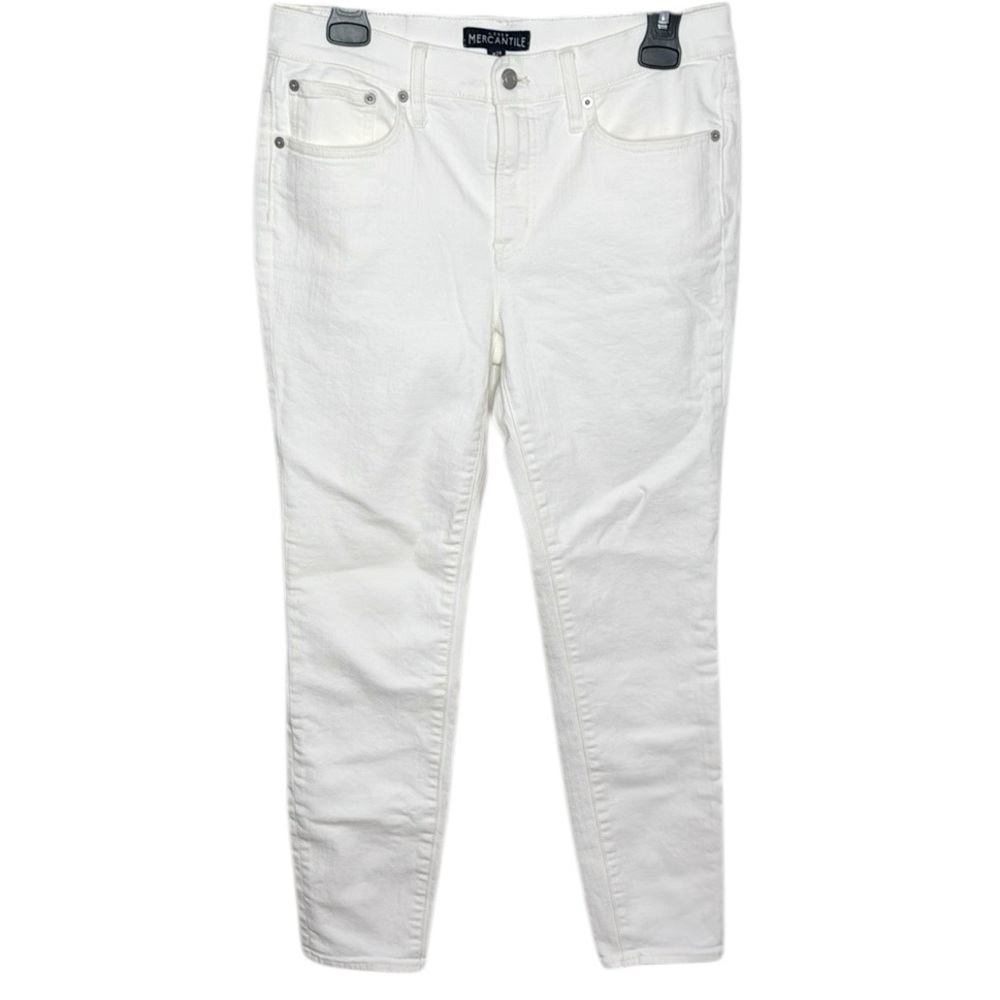 J.Crew Mercantile Off-White Stretch Denim Mid rise Skinny Jeans Size 29